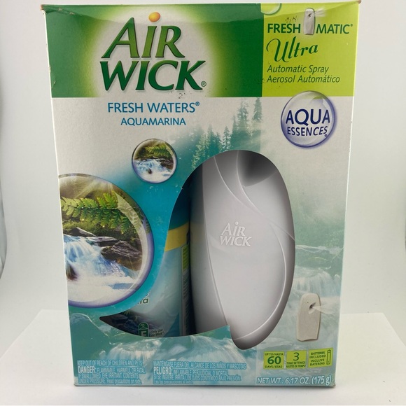 Air Wick Freshmatic Ultra Automatic Spray Starter Kit Fresh Waters Aqua Essences - Picture 1 of 15